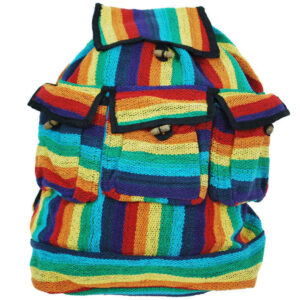Rainbow Rucksack Bag with Toggles