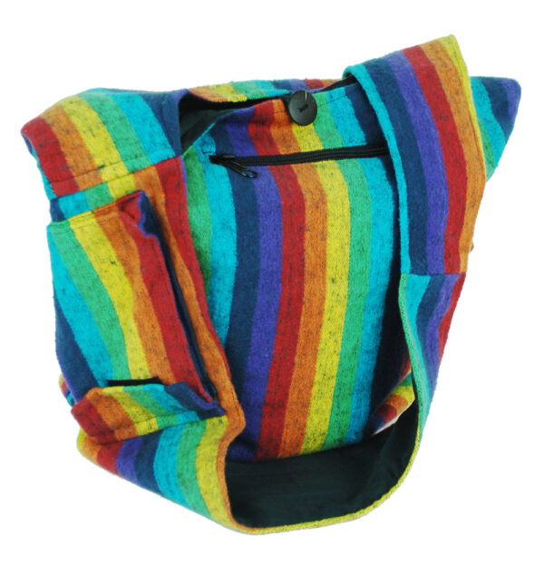 Rainbow Bag with Zip and Pocket