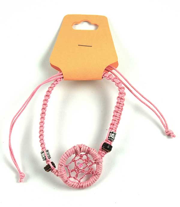 Dream Catcher Bracelet Pink