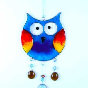 Sun Catcher Owl Blue