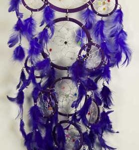 Purple Coloured Dream Catcher with Feathers