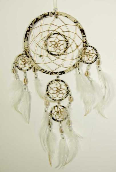 Natural Coloured Dream Catcher with Feathers