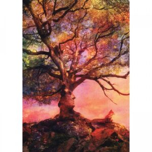Tree Free Greeting Gift Card Sunset Fox Mountain