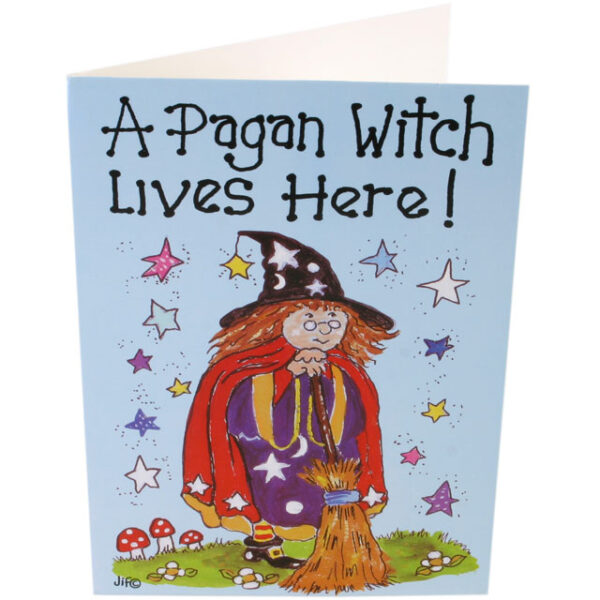 Greeting Card A Pagan Witch Lives Here
