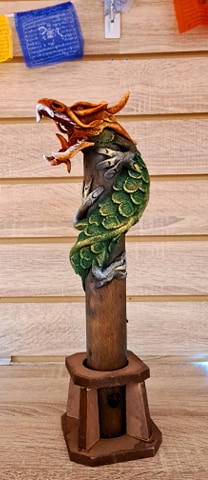 Colourful Dragon Incense Ashcatcher Red Green