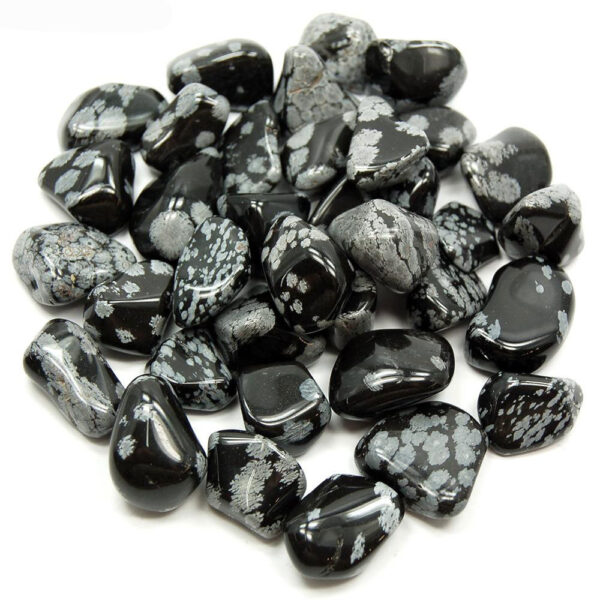 Crystal Gem Tumblestone Snowflake Obsidian