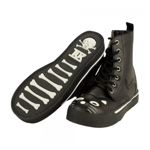 TUK Shoes Black Kitty Combat Boot Sneaker Large
