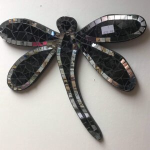 Hippy Mirror Dragonfly Black Sliver