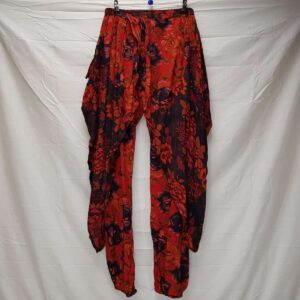 Flower Print Trousers Red