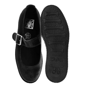 T.U.K. Shoes Black Velvet Viva II Mary Jane (F9870L) top