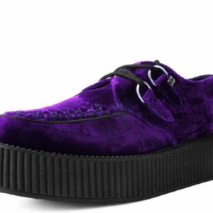 T.U.K. Shoes Violet Velvet Viva Mondo Creeper (V9490) - Side